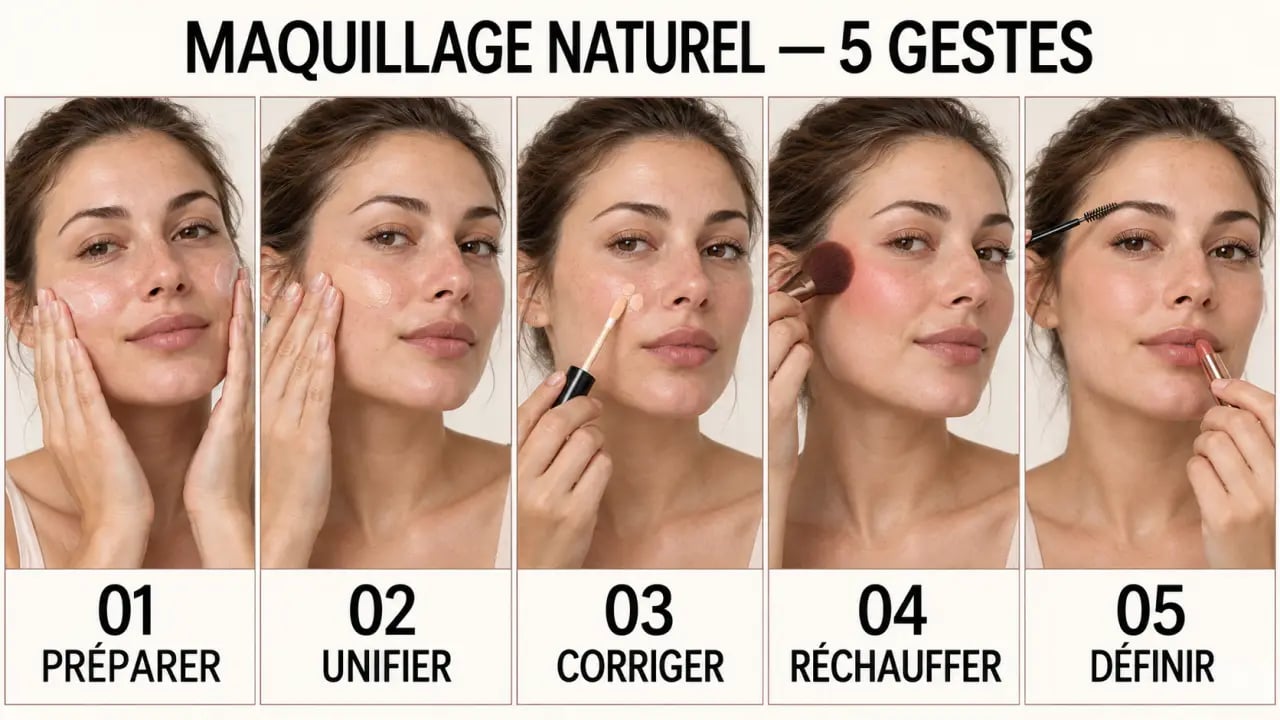Comment adopter la tendance du maquillage naturel au quotidien avec une routine en cinq étapes